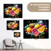 Fruit - Graffiti - Kleurrijk - Sinaasappel - Aardbei - Abstract tuinposter los doek klein -Xsfeer9_DE