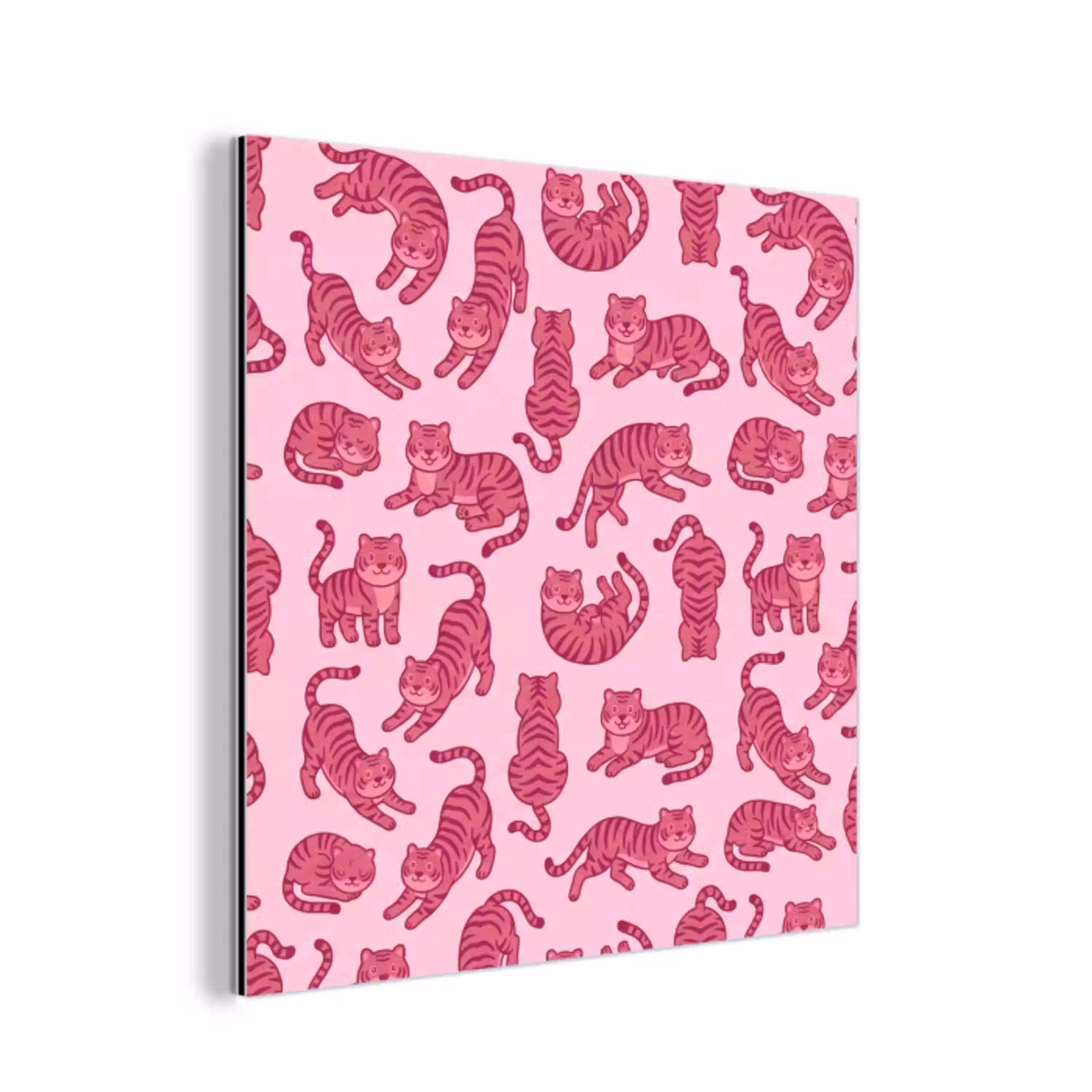 Dieren - Patroon - Roze - Speels - Cartoon aluminium wit klein -3d