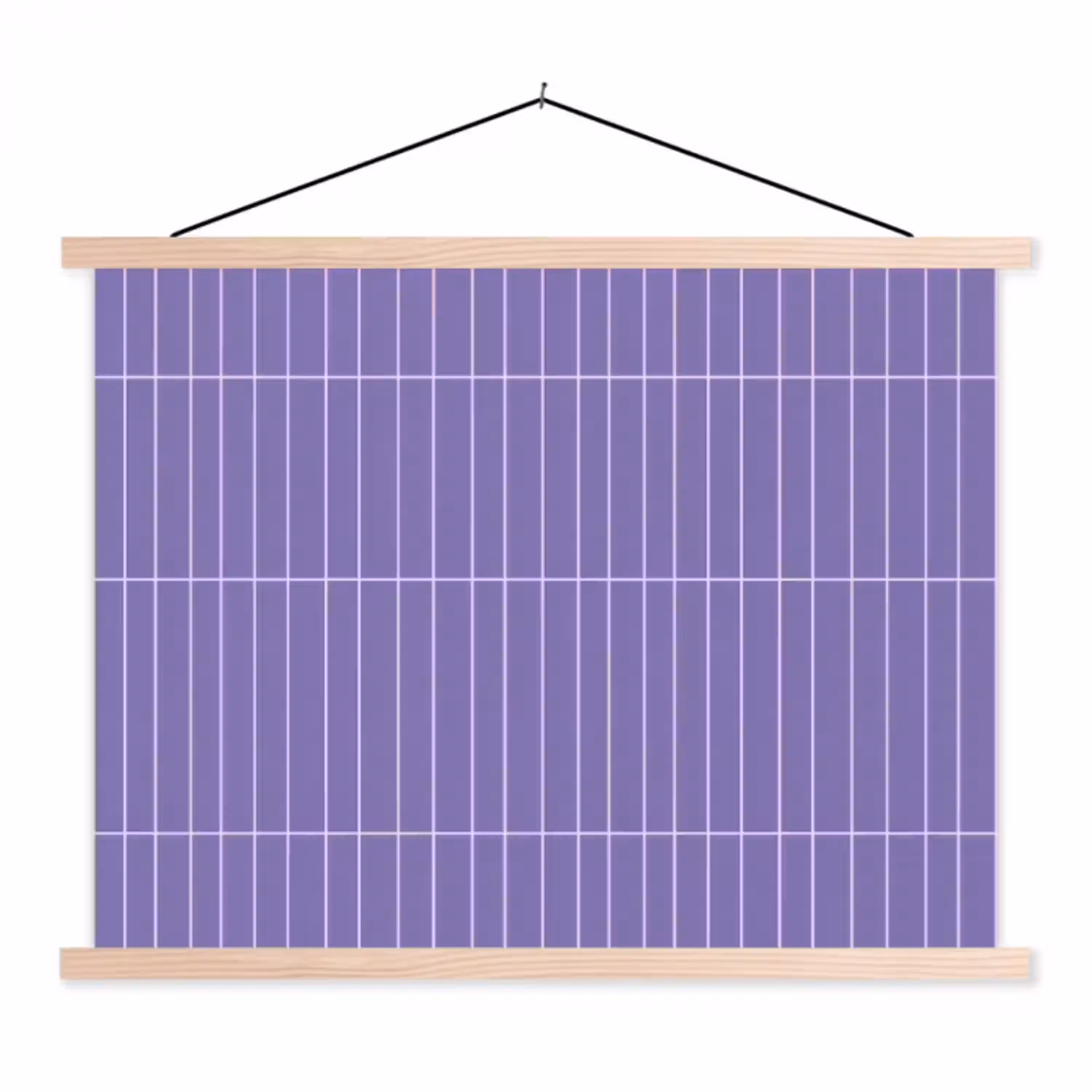 Patroon - Tegel - Lila textielposter latten blank klein 122 -3d