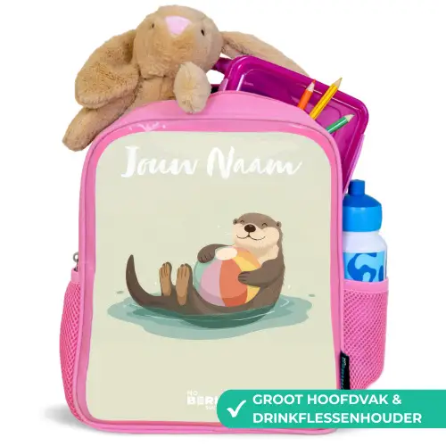 Otter - Strandbal - Water Kinderrugzak - Roze middel -inhoud_NL