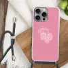 Frambozen - Steel - Getekend - Roze Hoesje iPhone 16 Pro Max met koord klein -sfeer4