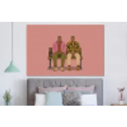 Illustratie - Bankje - Personen - Minimalistisch forex 5mm xxl -slaapkamer