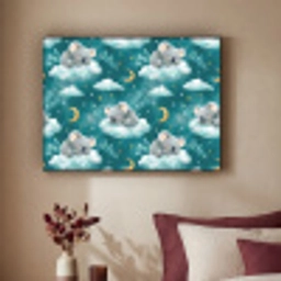 Koala's - Betoverend - Blauw Textielframe zwart klein 947 -sfeer1