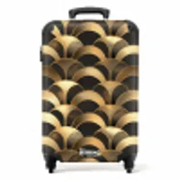 Schubben - Structuur - Goud NBS - Handbagage koffer - Volwassenen Unisex middel -productfoto_recht