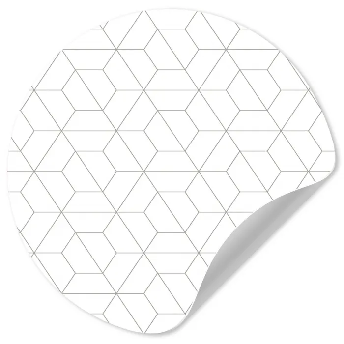 Geometrie - Lijn - Patroon Wandcirkel behangsticker klein 186 -3d