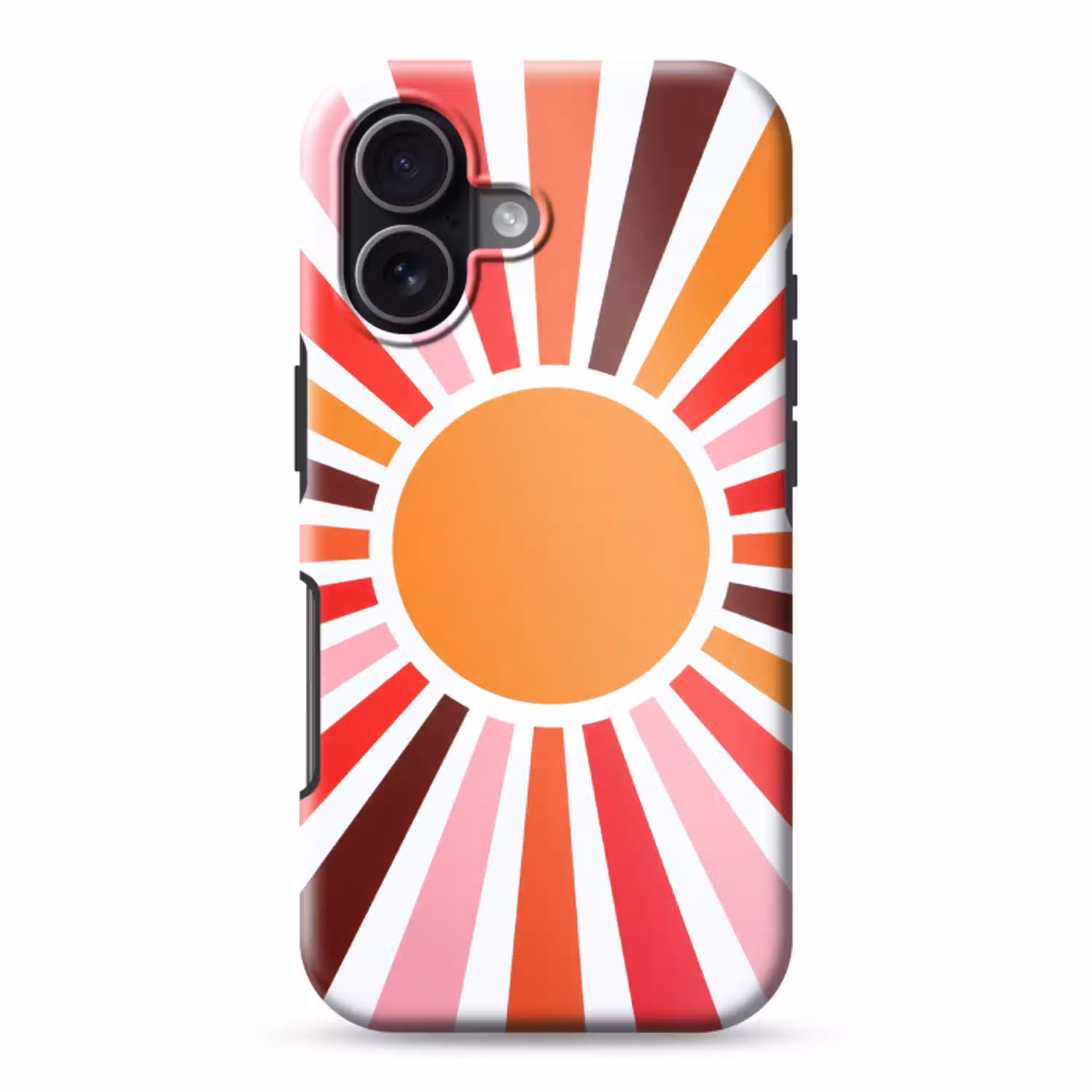 Zon - Stralen - Abstract - Kleurrijk Toughcase MagSafe Apple iPhone 17 klein -3d