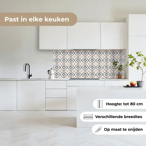 Bladvorm - Patroon - Kleurrijk keuken achterwand 2 middel 871 -sfeer4_NL
