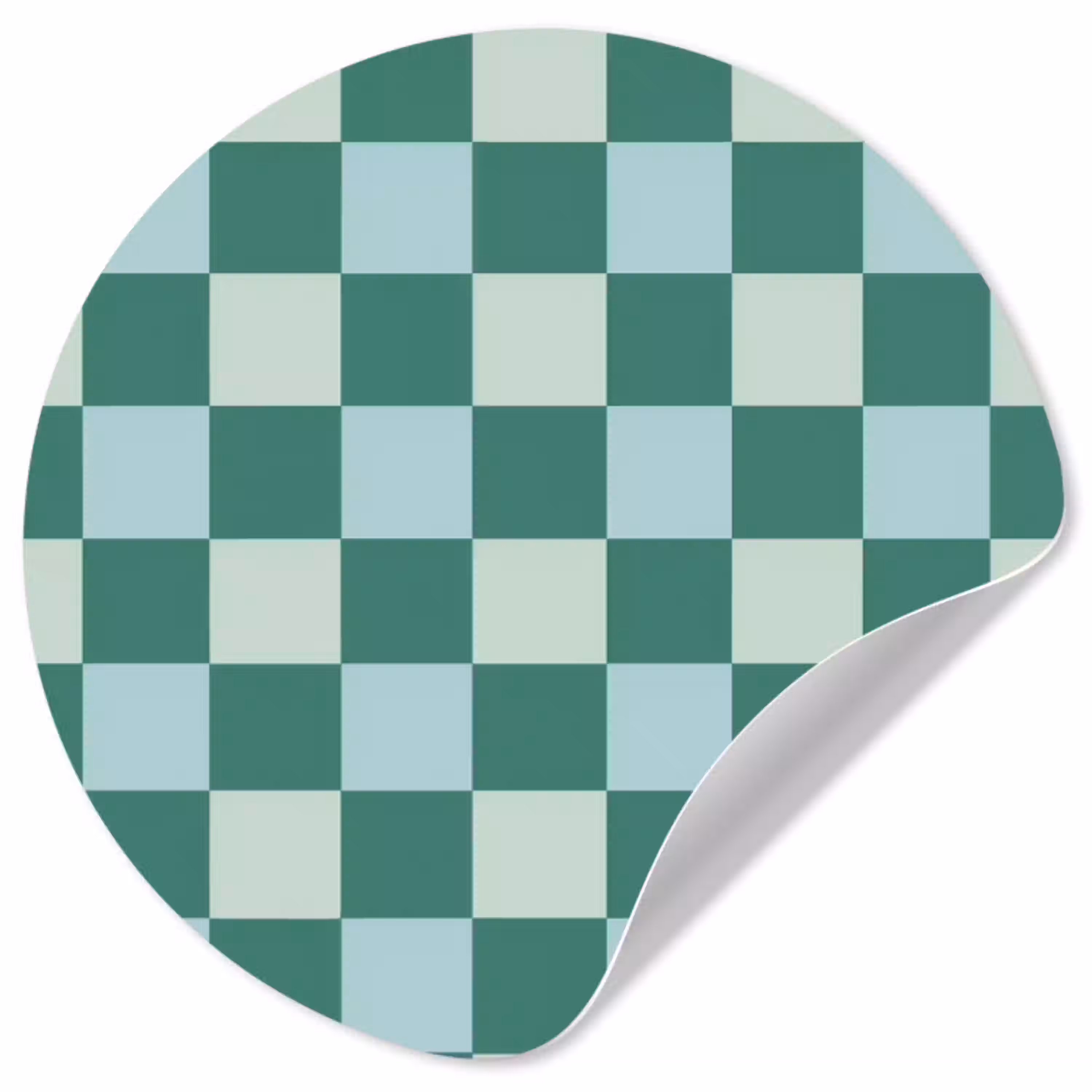 Schaak - Klassiek - Groen Wandcirkel behangsticker klein 186 -3d