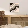 Golven - Zwart - Zandkleur aluminium wit klein -sfeer3