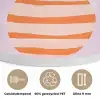 Vaas - Gestreept - Bloemen - Oranje Akoestische PET Vilt - Rond klein -closeup_NL