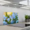 Bloemetjes - Blauw - Vergeet mij nietjes keuken achterwand spatscherm klein -3d_schuin