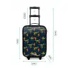 Dinos - Bliksem - Dieren - Blauw Kinderkoffer - Zwart klein -productfoto_formaten