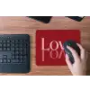 Love - Spiegeling - Rood muismat rubber klein -toetsenbord