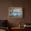 New York - Skyline - Stad - Blauw Light Box met batterij (Wandlamp) middel -sfeer4