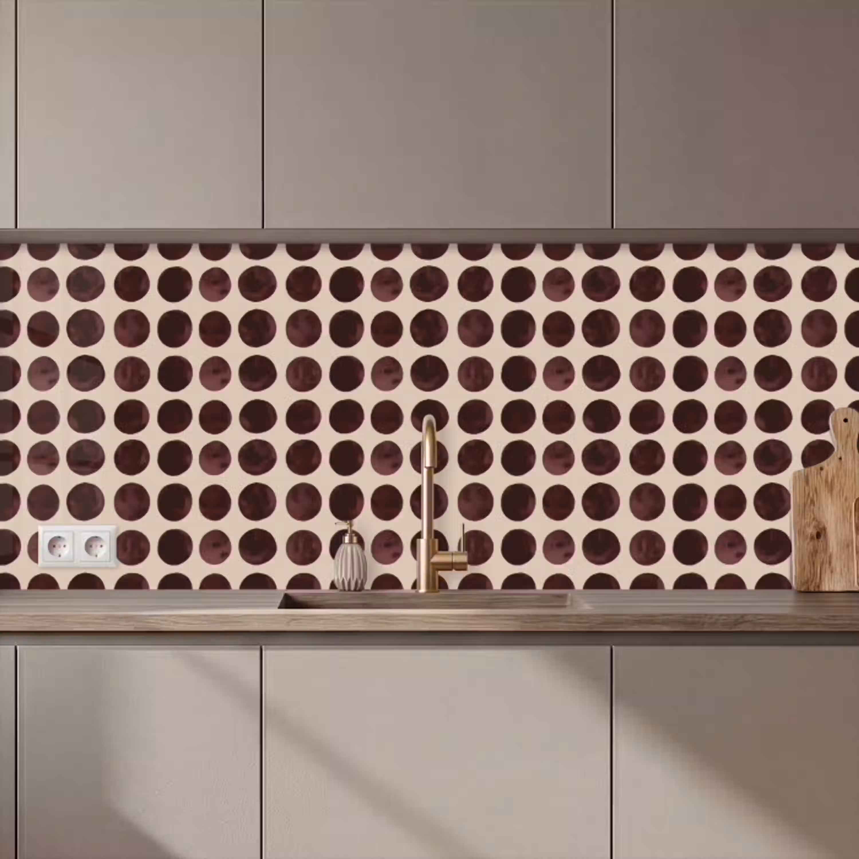 Stippen - Patroon - Bruin keuken achterwand 2 middel 871 zz_3dshopping