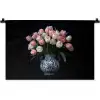 Bloemen - Roze - Tulpen - Vaas Wandkleed katoen klein -zz3d