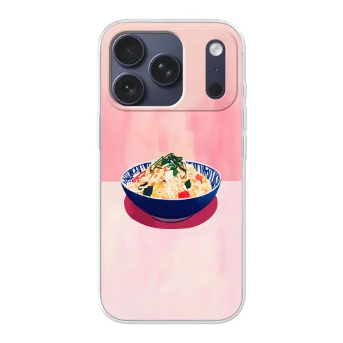 Rijst - Illustratie - Kom - Groente Telefoonhoesje iPhone 17 Pro klein -3d