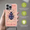 Kever - Donkerblauw - Bloemen - Sierlijk Hoesje iPhone 16 Pro Max met koord klein -sfeer2_NL