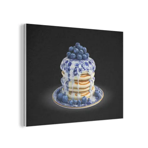 Pannenkoeken - Blauwe Bessen - Bord PET vilt klein -3d