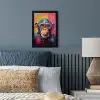 Graffiti - Chimpansee - Aap - Bril - Kleurrijk fotolijst zwart zonder passe partout klein -sfeer3