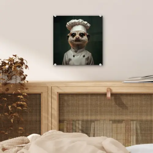 Dier - Kok - Stokstaartje plexiglas 5mm klein -sfeer4