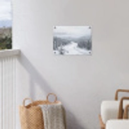 Rivier - Bevroren - Landschap - Winter tuinposter los doek klein -sfeer8