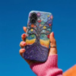 Levensboom - Mozaïek - Bloemen - Kleurrijk - Vrolijk Toughcase MagSafe Apple iPhone 17 klein -Sfeer1V