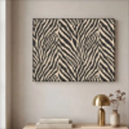 Zebra - Klassiek - Zwart Textielframe zwart klein 947 -sfeer2