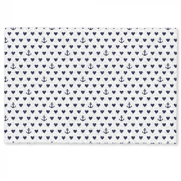 Anker - Hart - Blauw - Wit Deurmat klein 898 -zkaufland3d