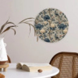 Pauw - Bloemen - Blauw Wandcirkel kunststof plaat 5mm dik klein 188 -sfeer4