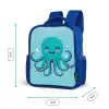 Octopus - Blauw - Gezicht Kinderrugzak - Blauw middel -productfoto_formaten