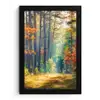 Bos - Zon - Natuur - Herfst fotolijst zwart zonder passe partout klein -3d