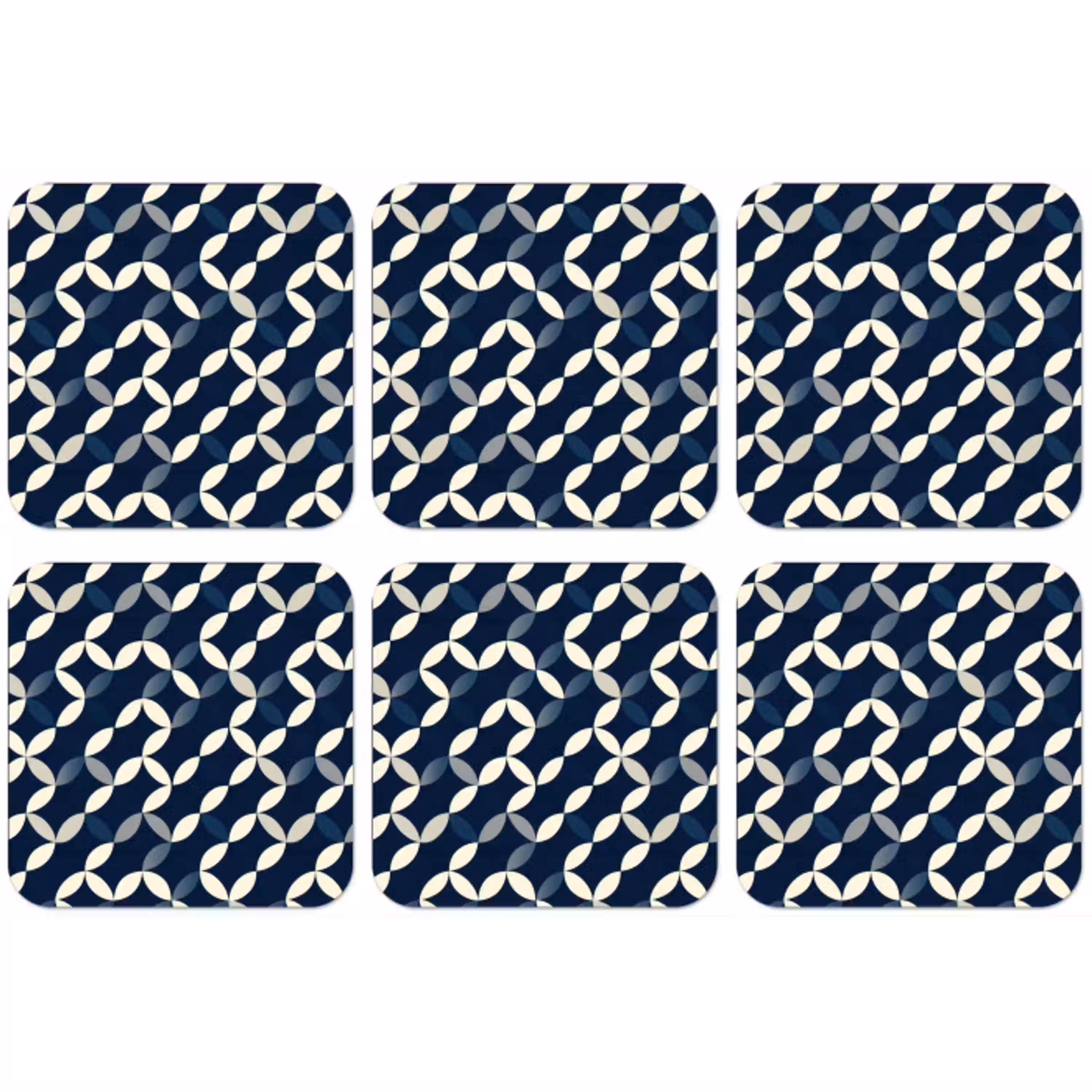 Abstract - Patroon - Blauw onderzetter kurk middel 366 -zkaufland3dotto