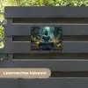 Boeddha in een mystieke tuin tuinposter los doek klein -sfeer3
