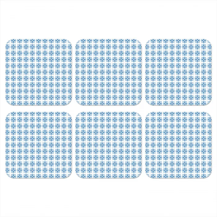 Zee - Sfeer - Blauw - Wit onderzetter kurk middel 366 -3d