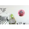 Cupcake - Kleurrijk - Edelstenen Wandcirkel aluminium klein -kinderkamer