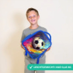 Neon - Voetbal - Kleurrijk Kinderrugzak - Blauw middel -sfeer1_DE