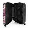 Vintage bloemen - Roze NBS - Handbagage koffer - Kinderen Unisex middel -binnenkant