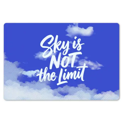 Sky is not the limit - Blauwe lucht - Wolken Placemat vinyl groot -zzsfeer1_Kitchenyeah-website