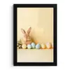 Eieren -  Konijn - Pasteltinten fotolijst zwart zonder passe partout klein -3d