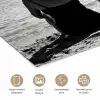 Vrouwen - Zonnehoed - Strand - Zwart - Wit poster papier klein -closeup_NL