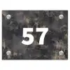 Verweerd metaal - Traditioneel Naambord Rechthoek middel -3d