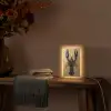 Kreeft - Zwart - Goud - Luxe Light Box met kabel (Tafellamp) klein -sfeer4
