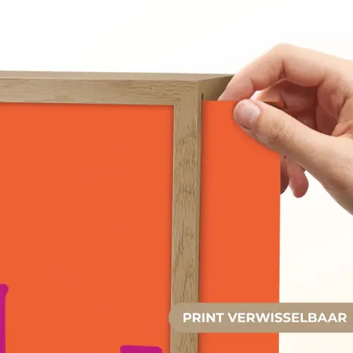 Oh la la - Oranje - Roze - Scheeflettertype Light Box met batterij (Wandlamp) middel -USP_websiteprintNL
