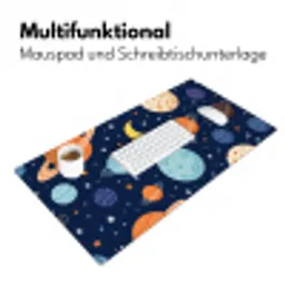 Ruimte - Planeten - Kleurrijk Muismat XXL klein -ysfeer4_duits