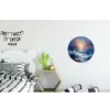 Golven - Zee - Kleurrijk - Rotsen Wandcirkel aluminium klein -kinderkamer