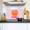 Valentijn - Love - Roze - Oranje Inductie beschemer met haakjes klein -sfeer2