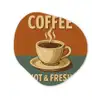 Koffie - Kop - Vintage - Quote Wandcirkel Organisch Forex 3mm klein -3d