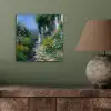 Kat - Vrouw - Bloemen - Huis aluminium wit klein -sfeer2