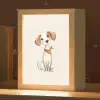 Hond - Pup - Beige - Stippen Light Box met kabel klein -zzz_3d_website